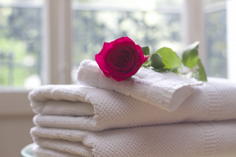 hotel-LE BROC-min_towel_rose_clean_care_salon_spa_white_bath-731641